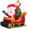 3.5ft. Airblown® Inflatable Santa and Elf in Sleigh